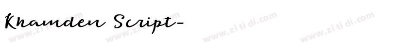 Khamden Script字体转换